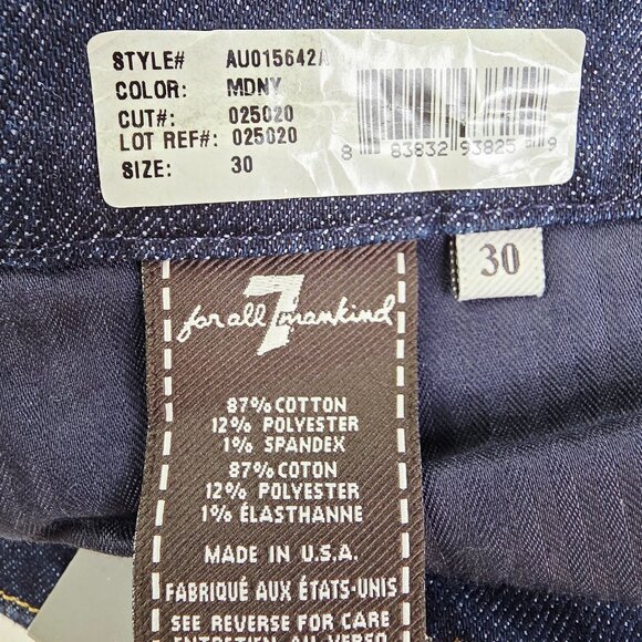 7 For All Mankind Size 31X36 Womens Kimmie Bootcut Blue Denim Jeans NWT USA - Picture 5 of 13